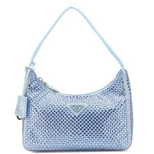 Prada Re-Edition Satin mini-bag with crystals